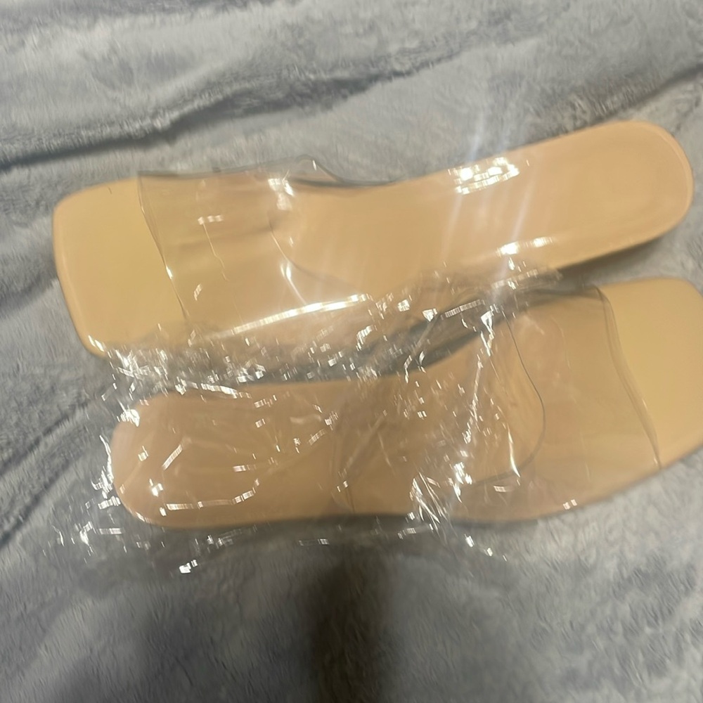 Clear slide in heels